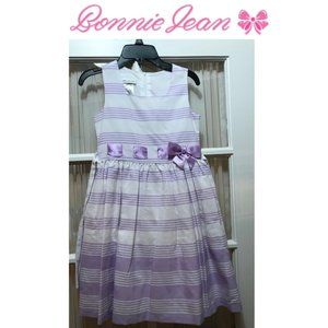 Bonnie Jean dress; lavender & white; girls' size 10.